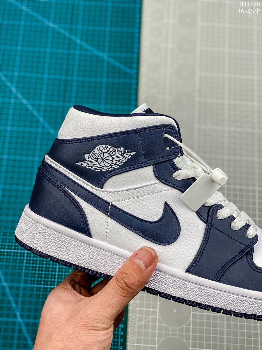 Jordan/Air Jordan [Real Mark] AJ1 aj1 Jordan 1 Generation Joe 1 Jordan 1 Generation Chinese Gang Series Air Jordan 1 Mid Item No.: 554724-113 Jordan 1 Chinese Gang Black and White Panda 36-459 - Image 9